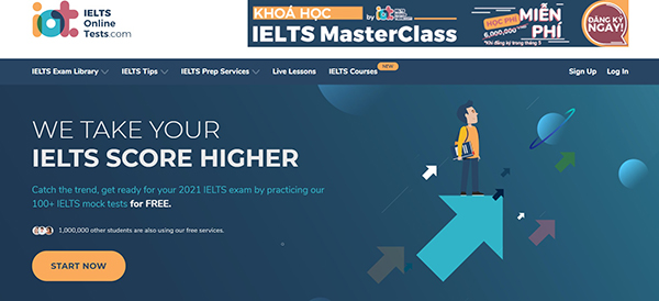 Thi thử IELTS online tại Ieltsonlinetests.com