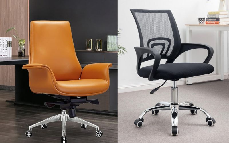 so sánh ghế lưới và ghế da chi tiết