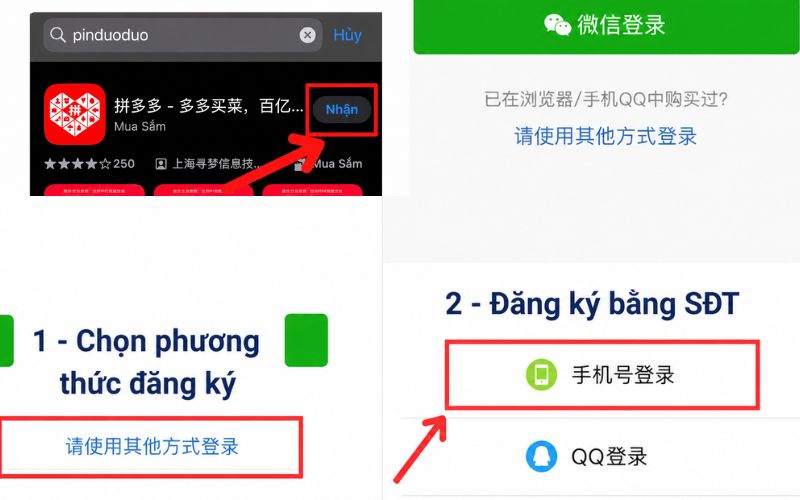 Đăng ký tài khoản Pinduoduo