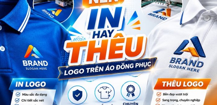 Nên In Hay Thêu Logo Trên Áo Đồng Phục? So Sánh Chi Tiết Để Chọn Đúng
